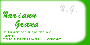 mariann grama business card